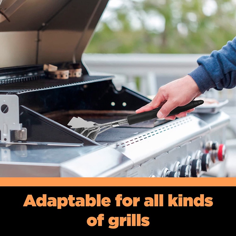 Cọ Vệ Sinh Vỉ Nướng BBQ Hai Đầu Bằng Thép Không Gỉ Tiện Dụng