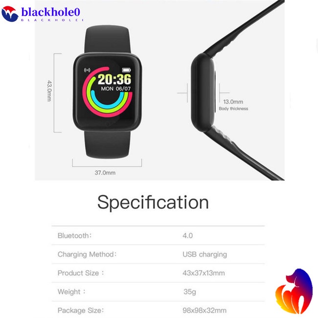 Đồng Hồ Thông Minh BH D20s Kết Nối Bluetooth Theo Dõi Sức Khỏe