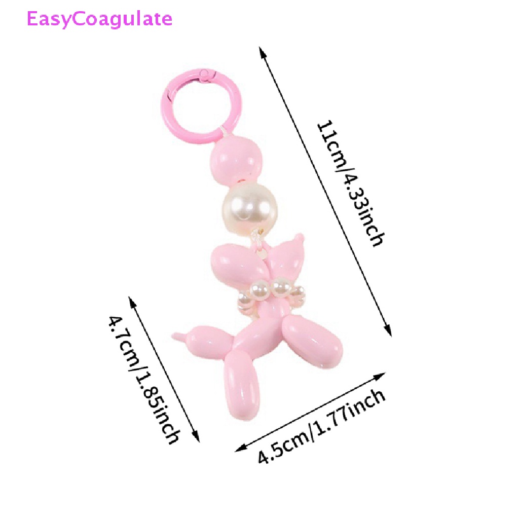 Eas Mới Móc Khóa Điện Thoại Di Động Hình Chú Chó Hoạt Hình Lập Thể Ngọc Trai Sáng Tạo Dễ Thương Ate
