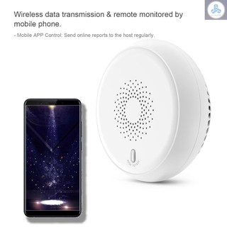 ZigBee Smoke Sensor Wireless Fire Alarm Automatic Intelligent Household Alarm Sensor White RSH-ZigBee-SS01