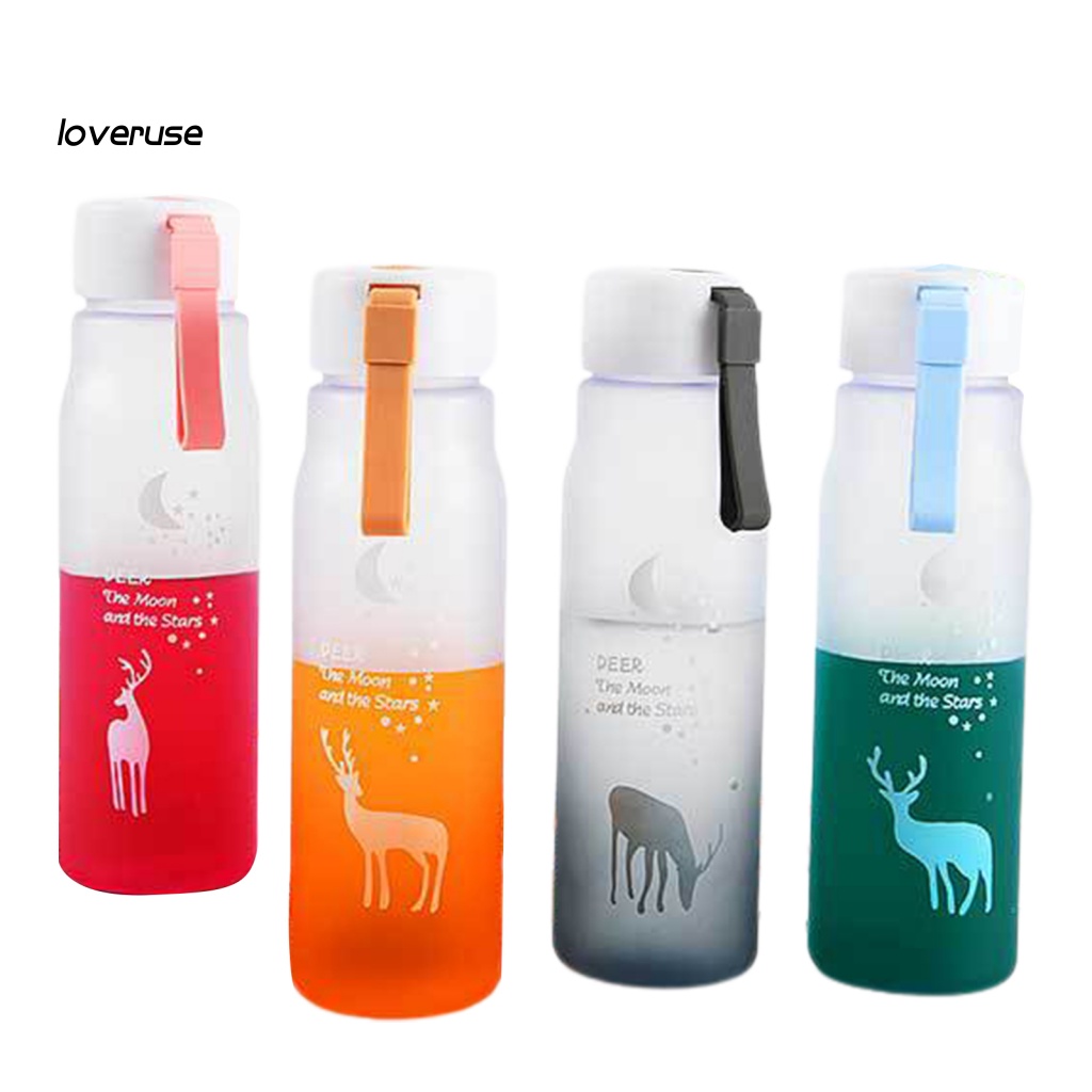 Bình Nước Thể Thao 600ml In Họa Tiết Hoạt Hình Dễ Thương Cho Bé