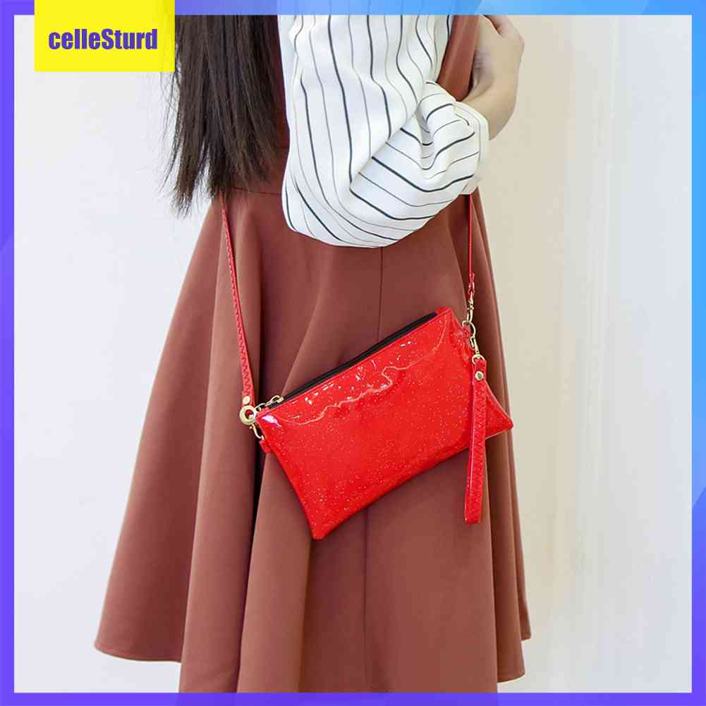 ★ Tế bào tử tế bào tử cung ★ Túi Đeo Chéo Mini Bằng Da PU Đính Kim Sa Lấp Lánh Thời Trang Cho Nữ