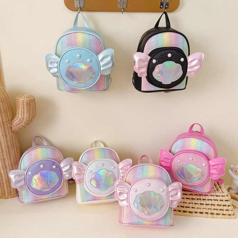 Ba Lô Đi Học Họa Tiết Hoạt Hình Đính Ngọc Trai Xinh Xắn Dành Cho Bé