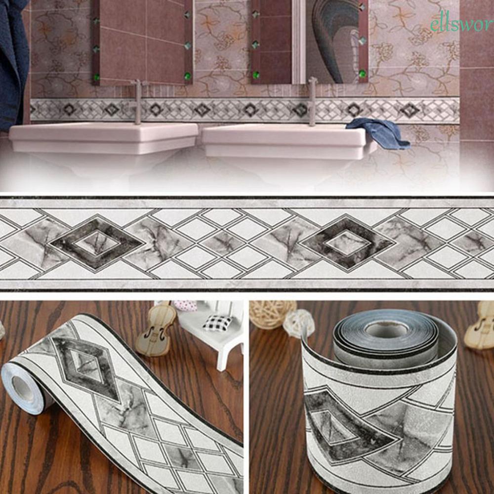 1 Cuộn 3D Dập Nổi Tự Dính Chống Nước Không Mùi Gắn Góc Tường