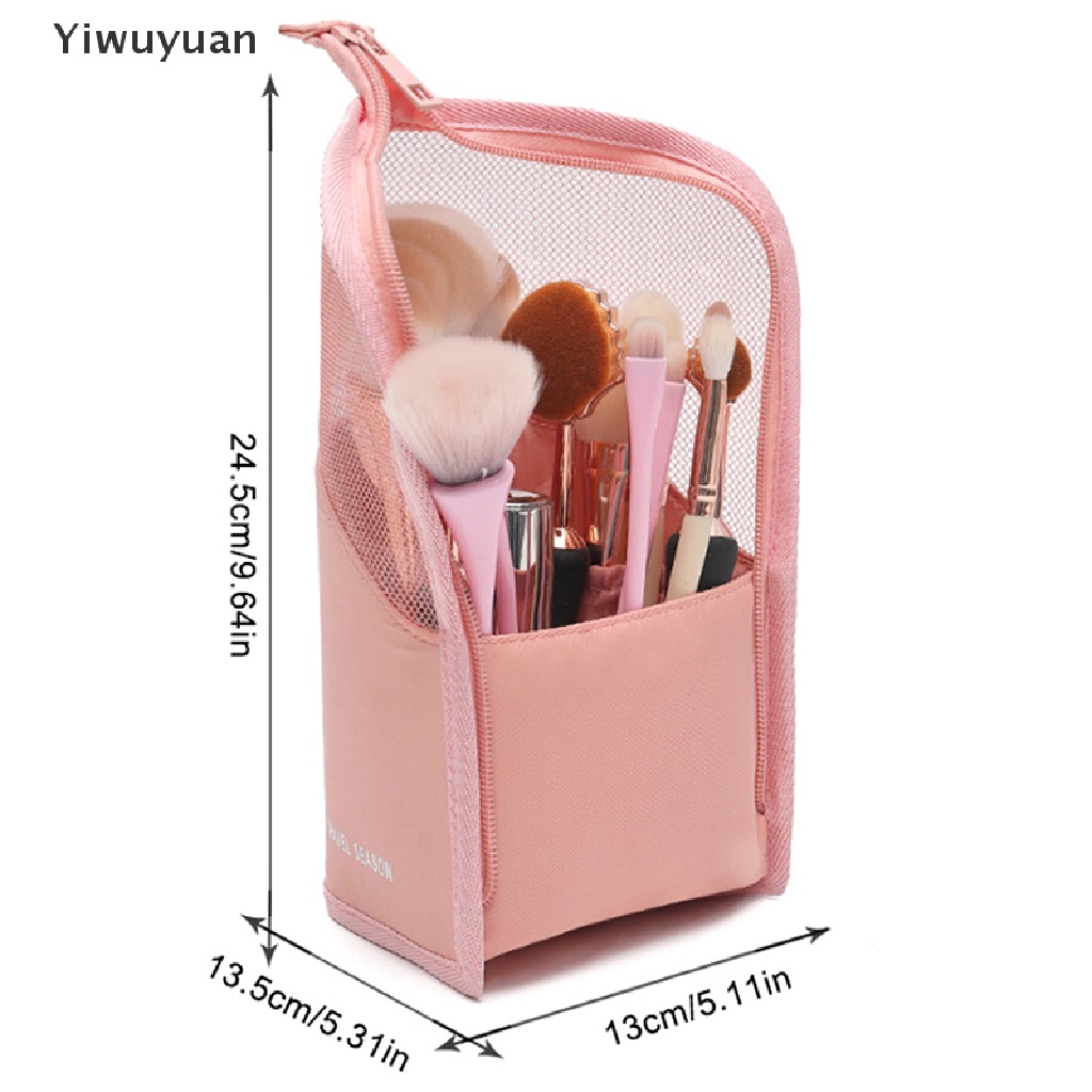 < Yiwuyuan > Túi Đựng Mỹ Phẩm / Cọ Trang Điểm Trong Suốt Có Dây Kéo Đi Du Lịch Giảm Giá