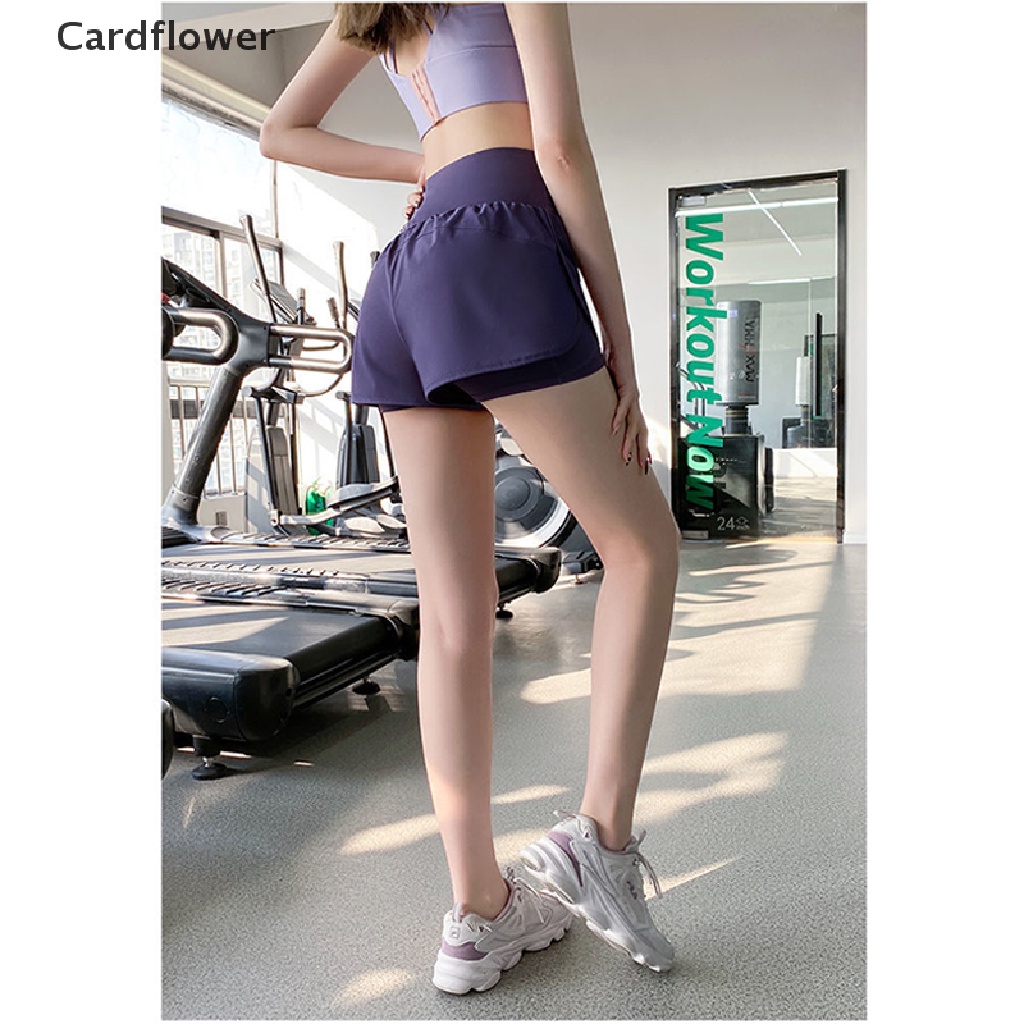 < Cardflower > Quần Short Thể Thao Nữ Hai Lớp Tập Yoga Chạy Bộ Mùa Hè Giảm Giá