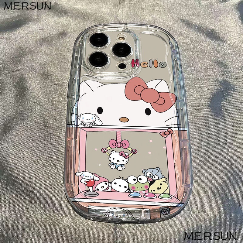 ✅Ốp Điện Thoại Mềm Trong Suốt Chống Sốc In Hình Mèo Hello Kitty Cho Iphone xr8p / 7 / 1213xs / 14 promax 11 KXTH