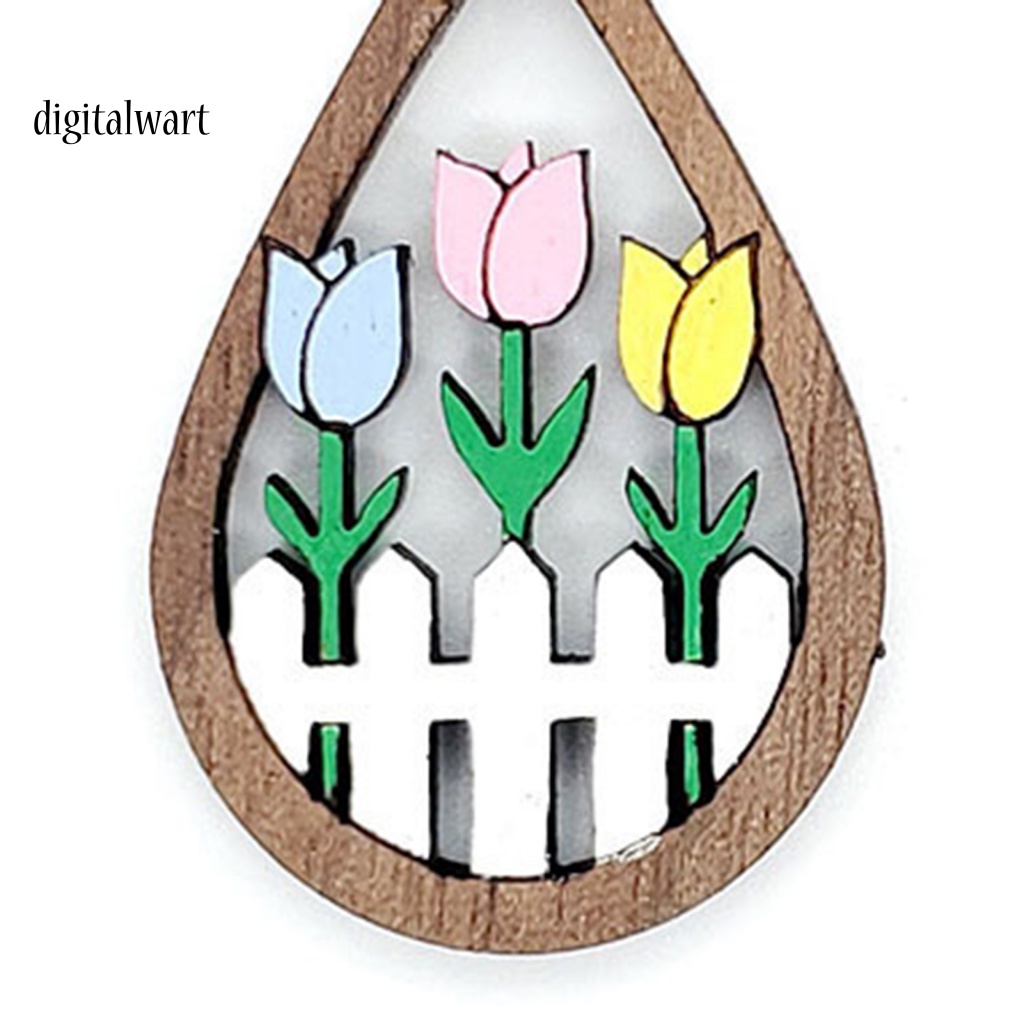 Kỹ Thuật Số| 1 Đôi Bông Tai Dáng Dài Hình Hoa Tulip Thời Trang Lễ Tình Nhân