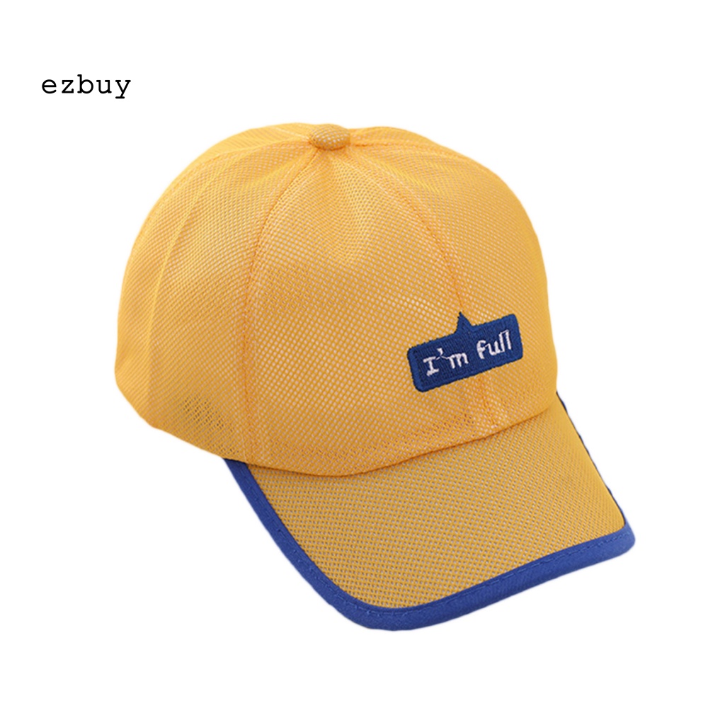 [EY] Mũ Lưỡi Trai Thoáng Khí Có Lỗ Thông Hơi Họa Tiết Kẻ Sọc Cho Bé Gái