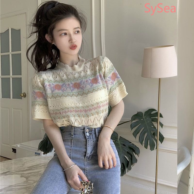 Áo Dệt Kim Thời Trang Mùa Hè Pháp Dành Cho Nữ