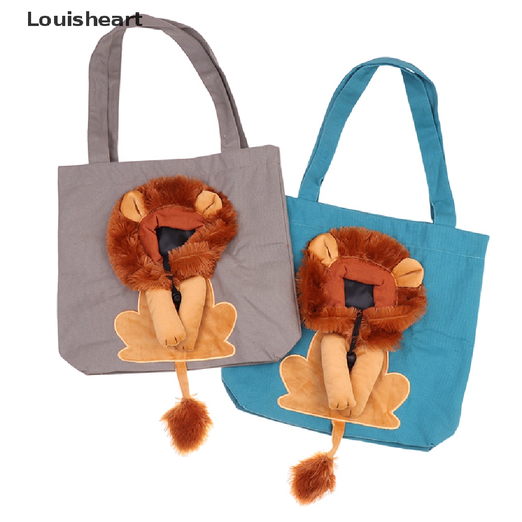 Louisheart Túi Đeo Vai Hình Sư Tử Chất Liệu Canvas Thoáng Khí Thời Trang Cho Thú Cưng TFG