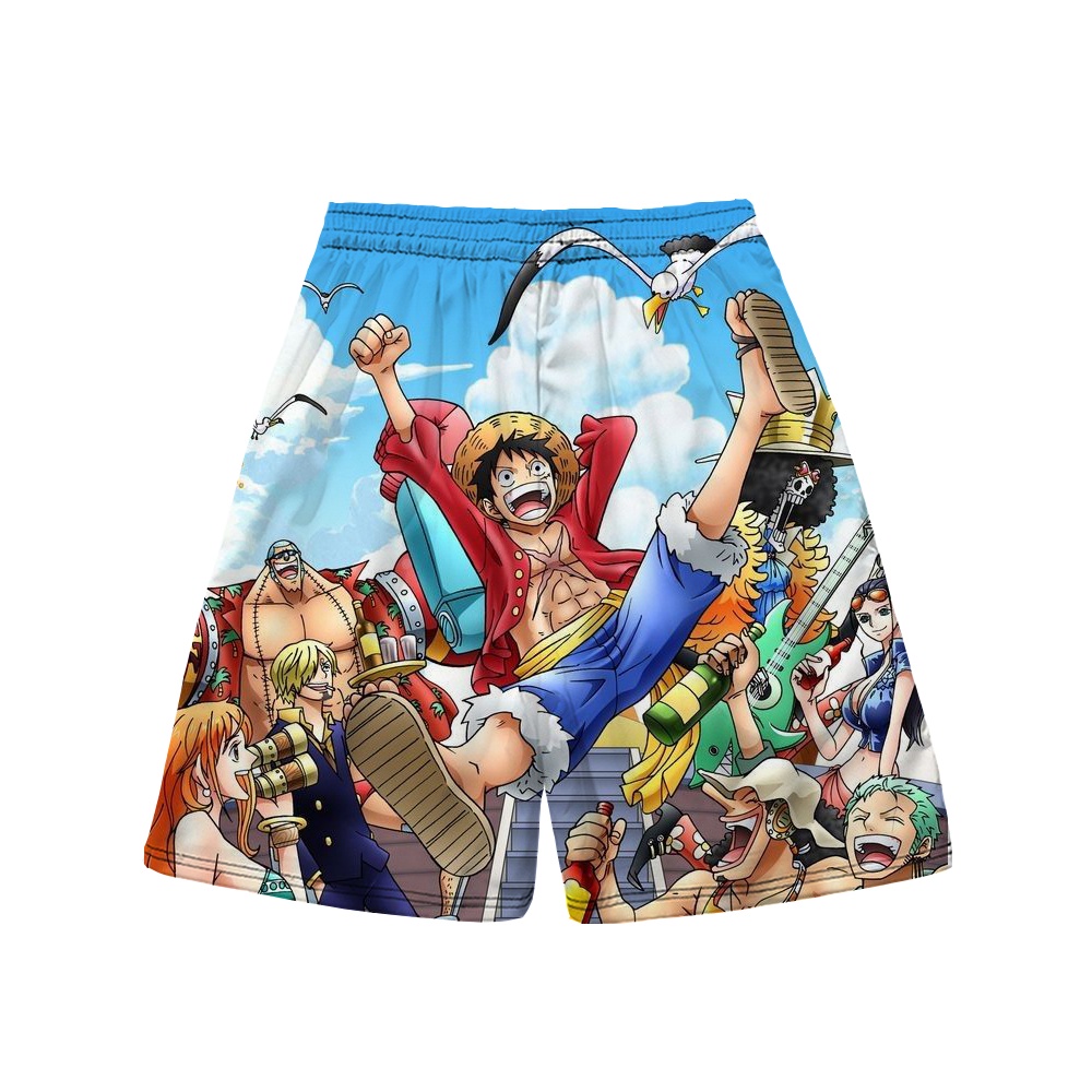 Quần Đi Biển Nhanh Khô In Họa Tiết Hoạt Hình Pirate King Thời Trang Mùa Hè Cho Nam