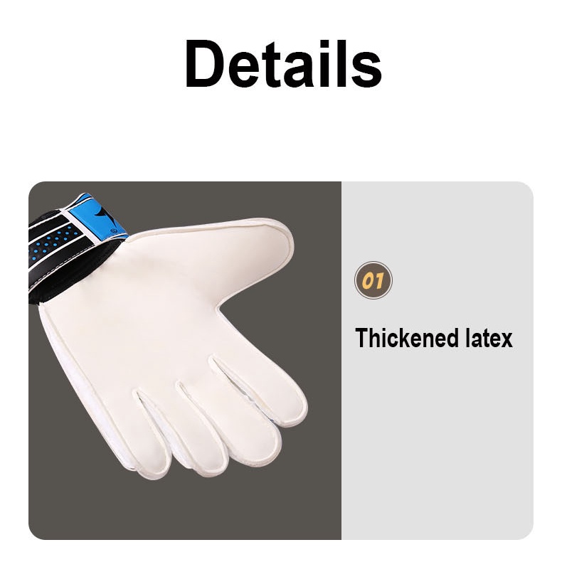 1 Cặp Găng Tay Thủ Môn Bằng Da PU Latex Chống Va Chạm Bảo Vệ Tay Cho Bé