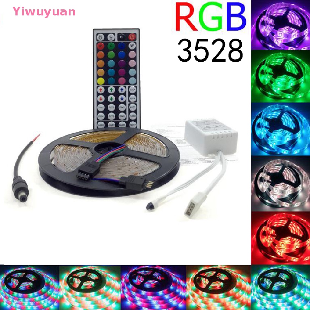 Dây Đèn LED 5M RGB 3528 SMD 44 Phím 12V Chống Nước Kèm Bộ Điều Khiển Mới