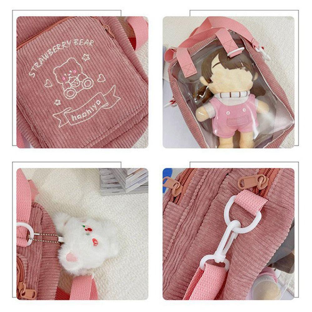 Túi Đeo Chéo Vải Nhung Phong Cách Lolita Xinh Xắn 1 20CM