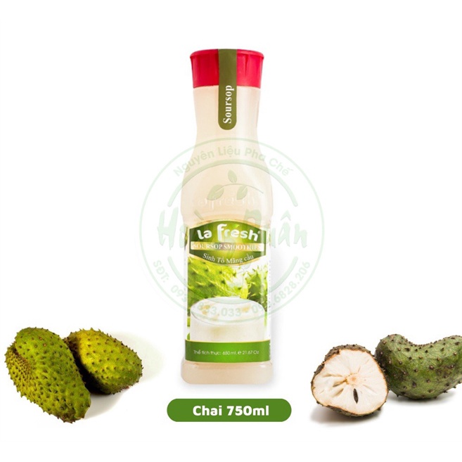 Sinh tố mãng cầu- Lafresh-750ml (chai)