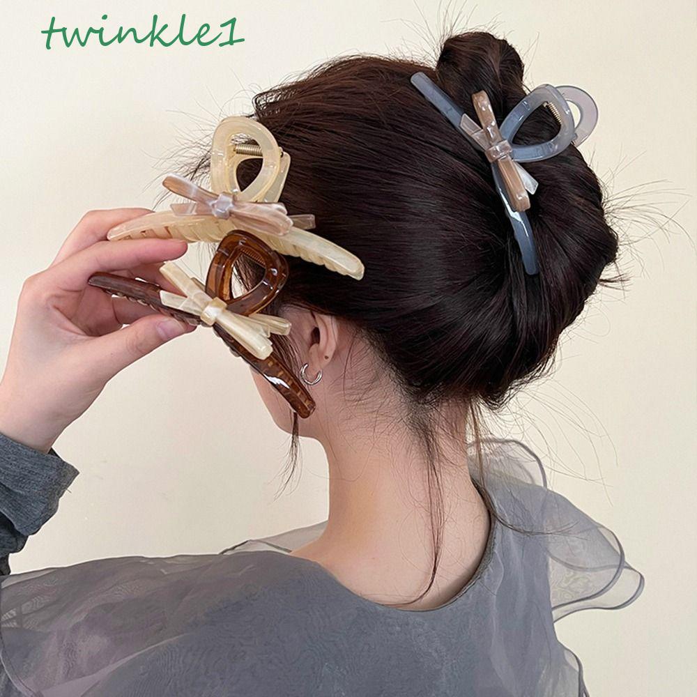 Kẹp Tóc Đuôi Ngựa Axit Acetic Đính Nơ Sáng Tạo Cá Tính Cho Nữ