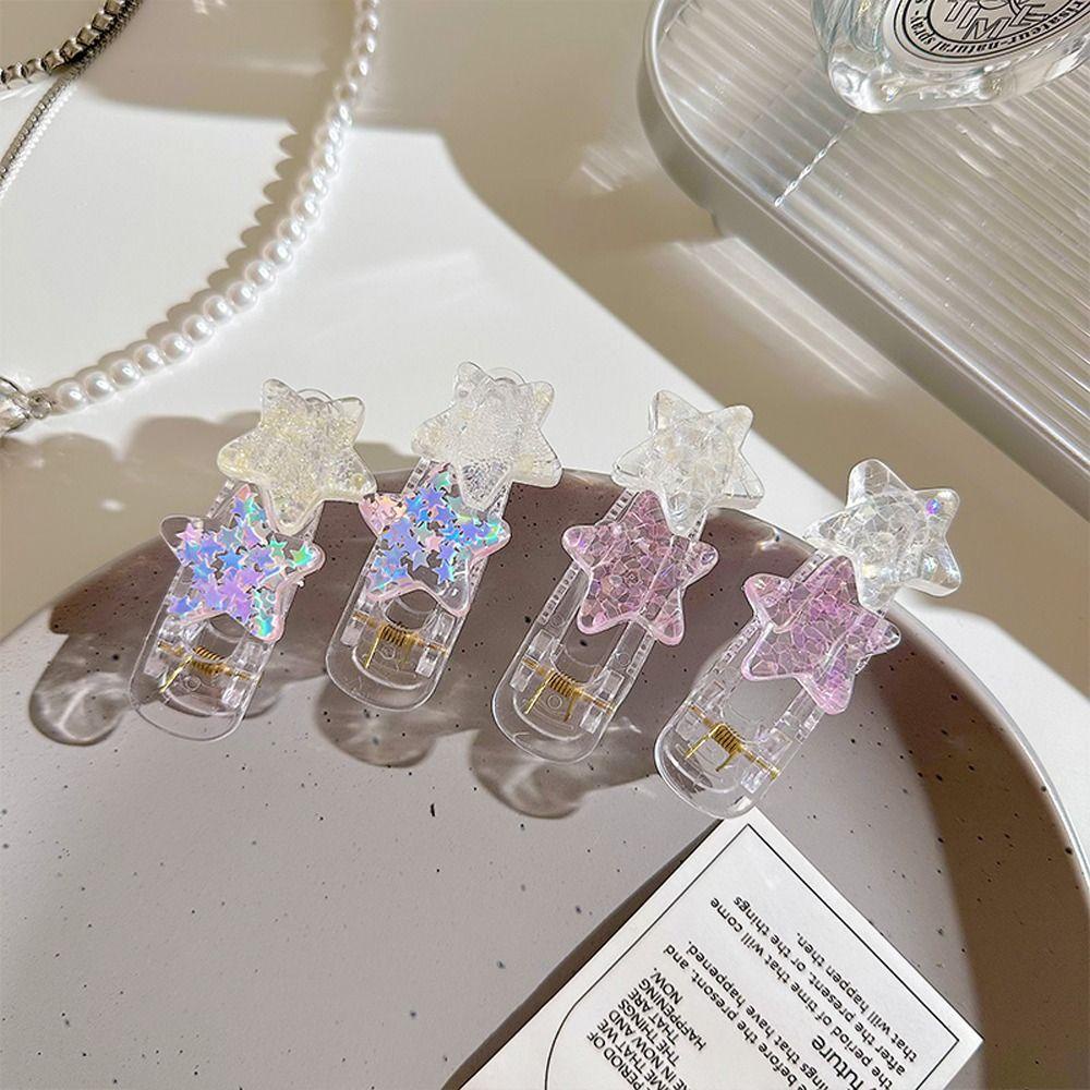 MXGOODS Kẹp Tóc Nữ Hình Ngôi Sao / Hình Học Phong Cách Hàn Quốc Ngọt Ngào Y2K