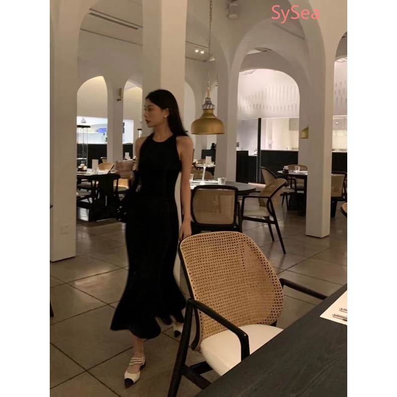 Đầm Đuôi Cá Sát Nách Màu Đen Thời Trang Cho Nữ