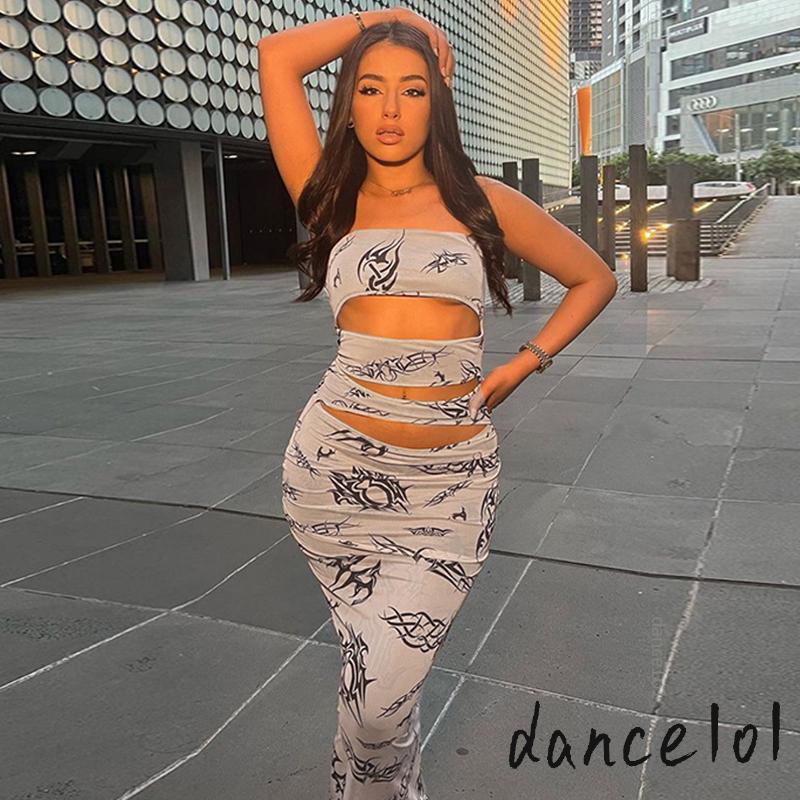 Đầm Dài Không Tay Hở Lưng Biểu Tượng dance1o1