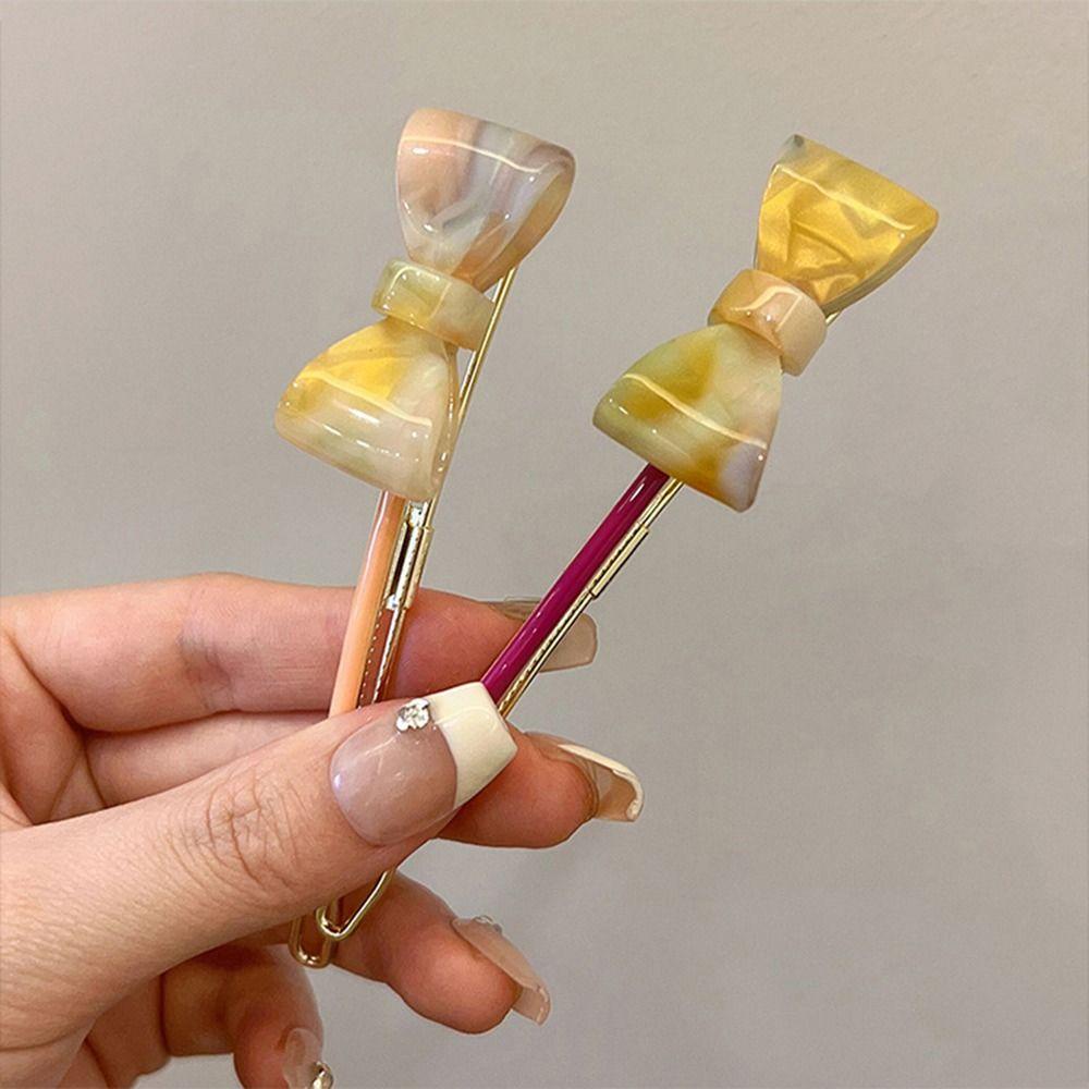 Kẹp Tóc Hình Nơ 15H Phong Cách Retro Ngọt Ngào Cho Nữ