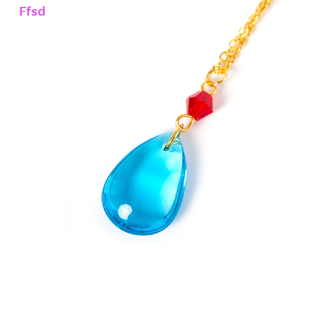 {Ffsd} Vòng cổ Pha Lê Hình Giọt Nước Màu Xanh Dương Đơn Giản Phụ Kiện Hóa Trang Cho Nữ