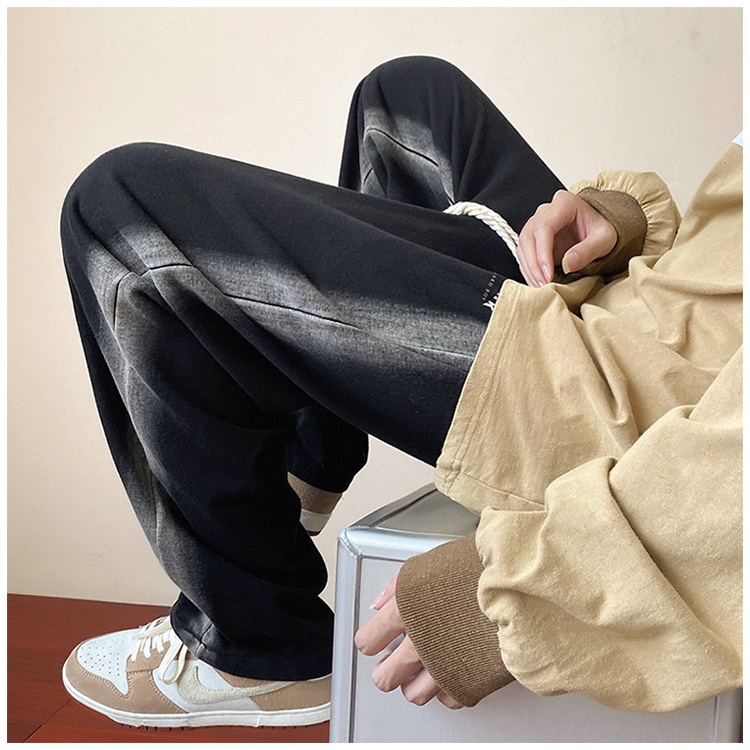 Quần Jean Dài Dáng Rộng Màu Gradient Thời Trang Cá Tính Cho Nam