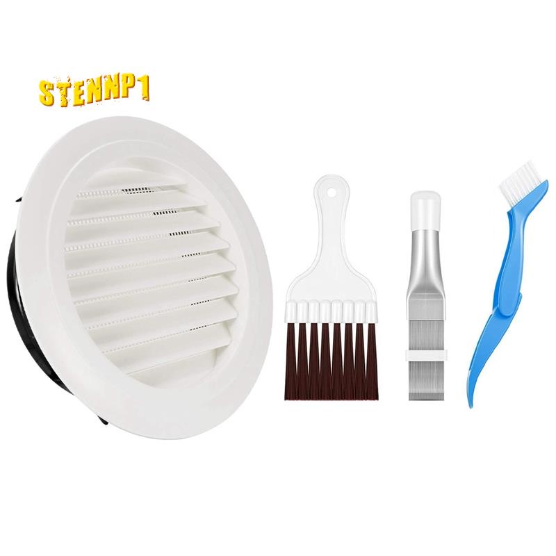 Vỏ Bọc ABS Hình Tròn 8 Inch Màu Trắng Kèm 3 Lược Vệ Sinh Máy Điều Hòa Không Khí Tiện Dụng