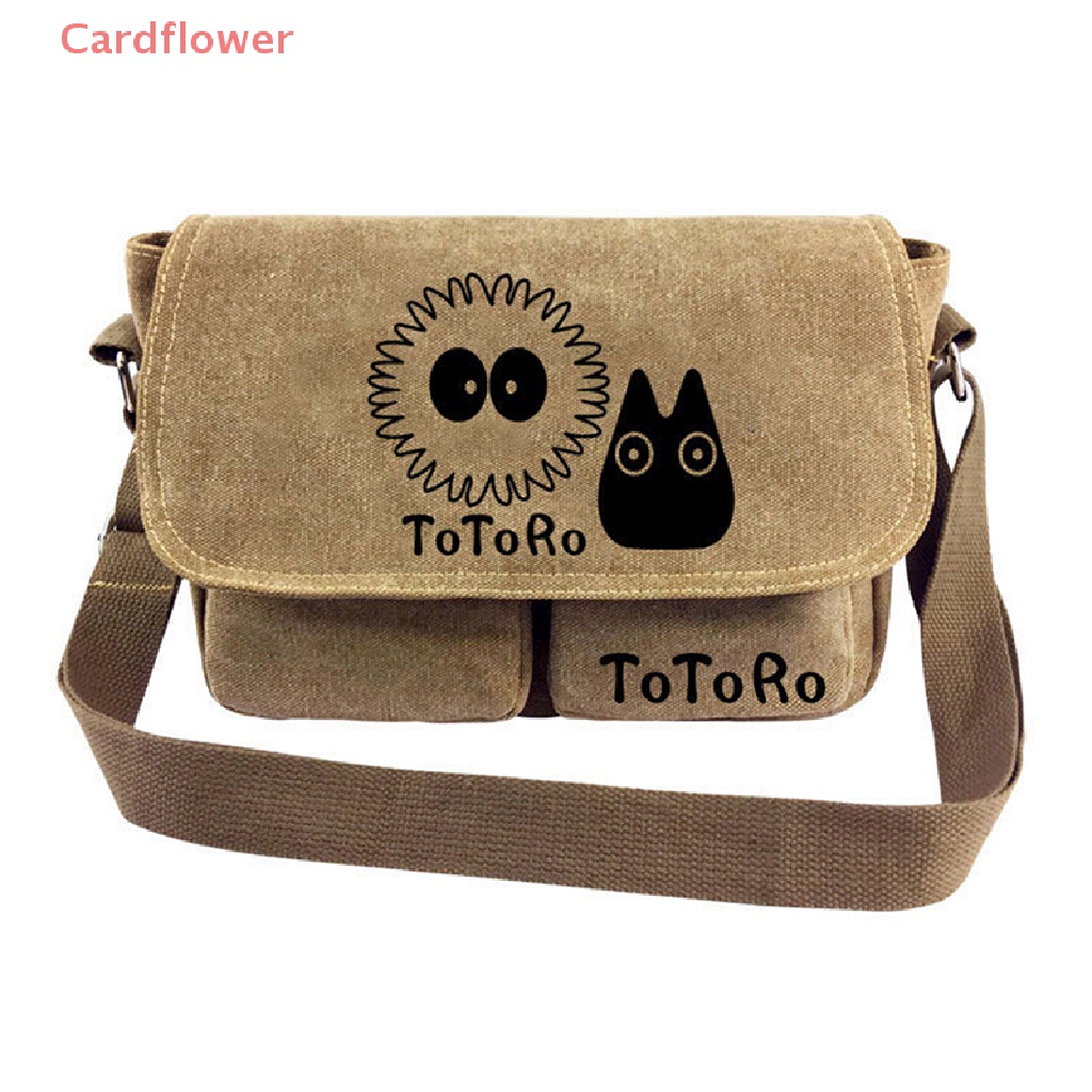 Túi Đeo Chéo Vai Bằng Vải Canvas Họa Tiết Hoạt Hình Anime Mới