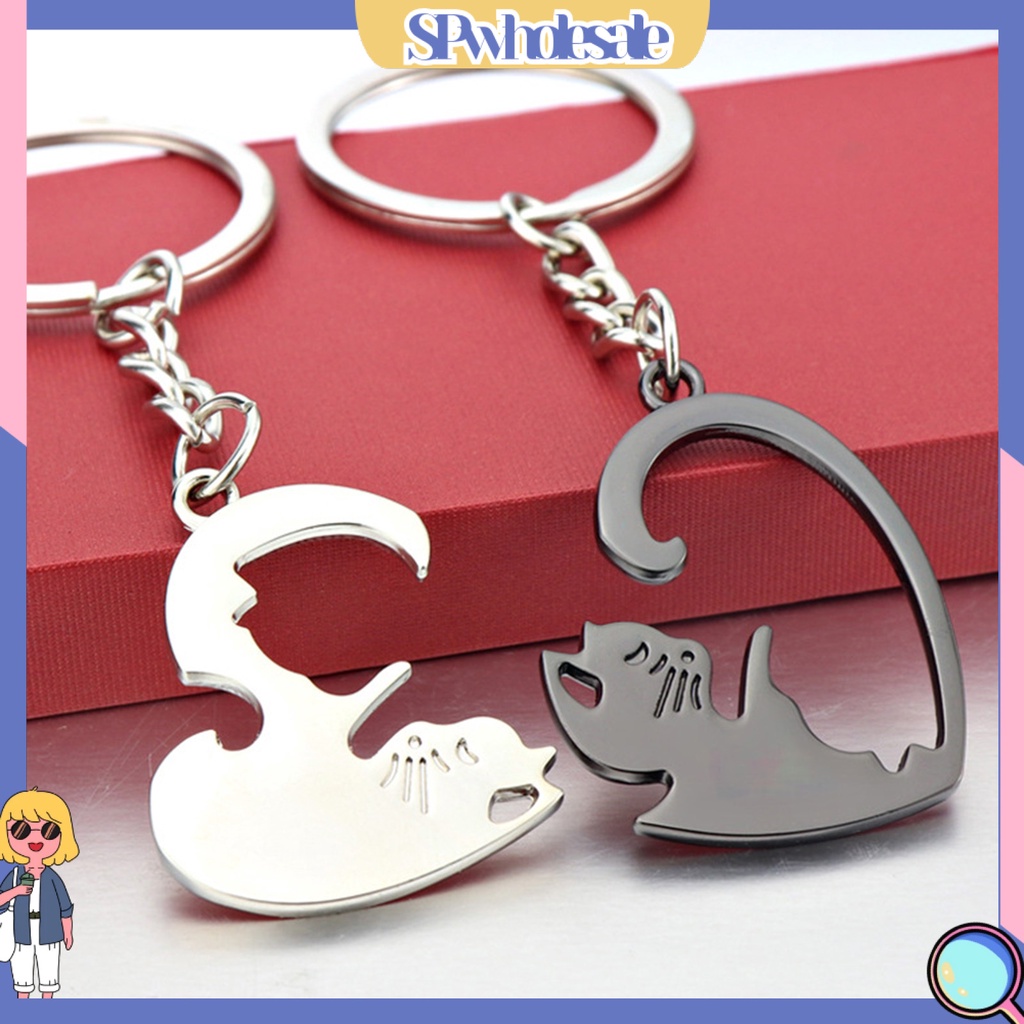 <SPwholesale> 2 Móc Khóa Hình Trái Tim Âm Dương Đa Năng