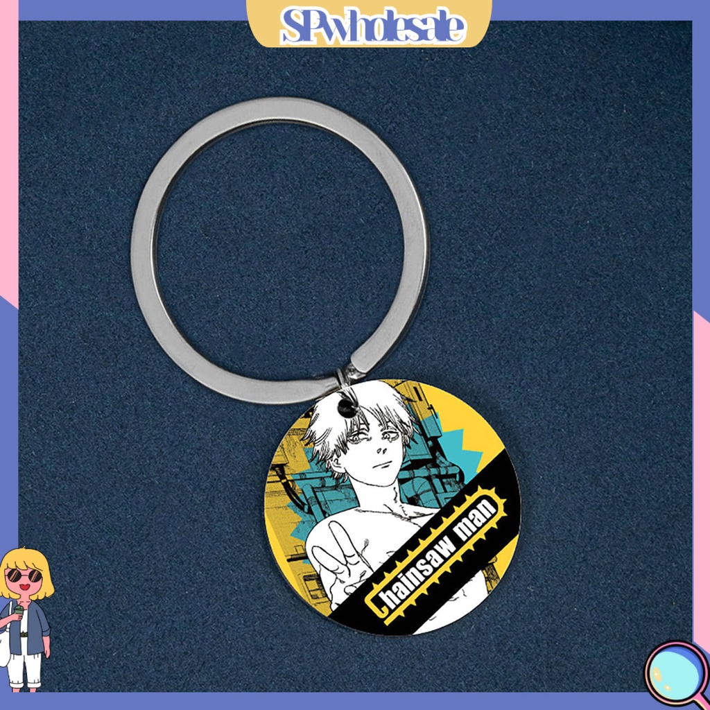 <SPwholesale> Móc Khóa Hình Nhân Vật Hoạt Hình Anime Bằng Thép Không Gỉ