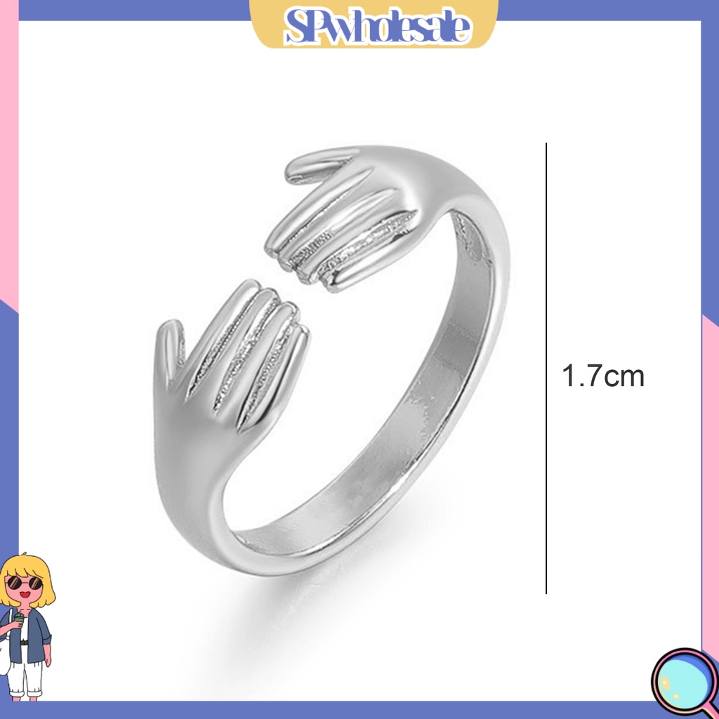 <SPwholesale> Nhẫn Hình Học Mạ Điện Mịn Màng Điều Chỉnh Được Trang Sức Quyến Rũ Cá Tính Retro Dành Cho Nữ