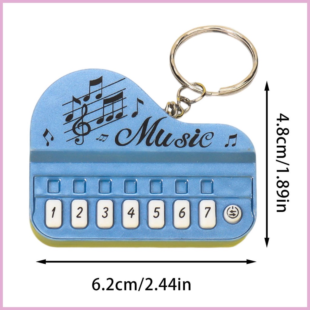 Móc Khóa Hình Đàn Piano Có Đèn Và Âm Thanh Vui Nhộn Cho Bé