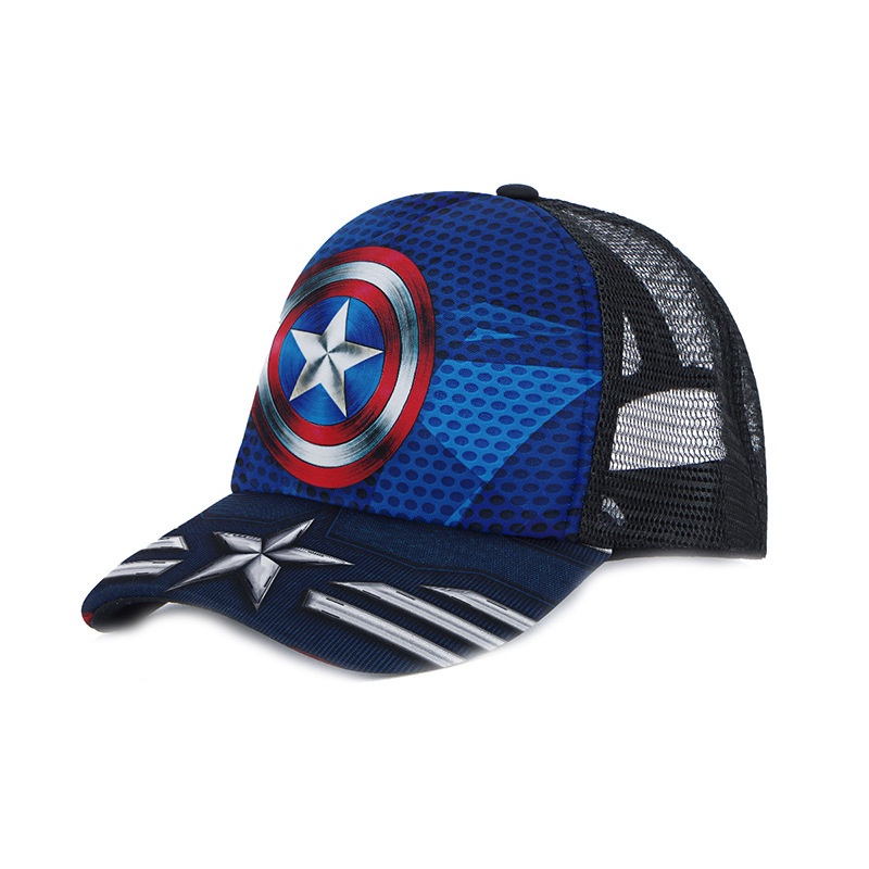 Mũ Lưỡi Trai Phối Lưới Thoáng Khí Họa Tiết Hoạt Hình Người Nhện / Hulk Cho Bé Trai Trên 8 Tuổi