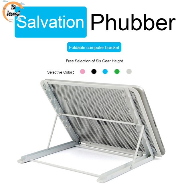 Giá Đỡ Laptop / Máy Tính Bảng Dạng Lưới Tản Nhiệt Có Thể Gấp Gọn Tiện Dụng