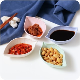 Chén Bát Nhỏ Đựng Nước Mắm Chấm Đồ Ăn Hình Chiếc Lá Màu Lúa Mạch [ HCM ]