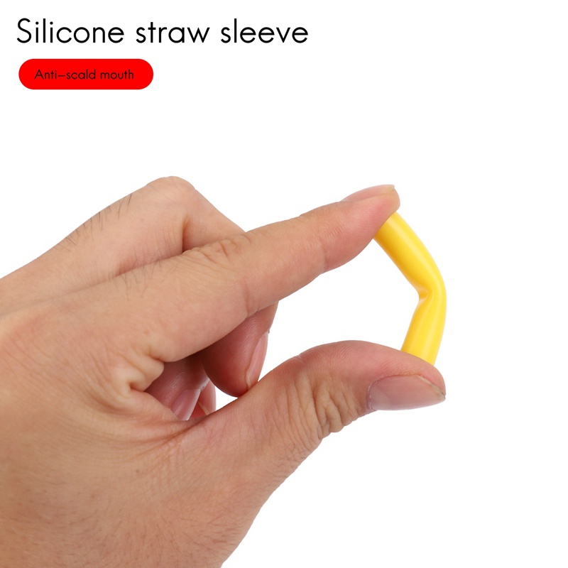 Bộ 10 Ống Hút Silicone Nhiều Màu 0.24inch 6mm