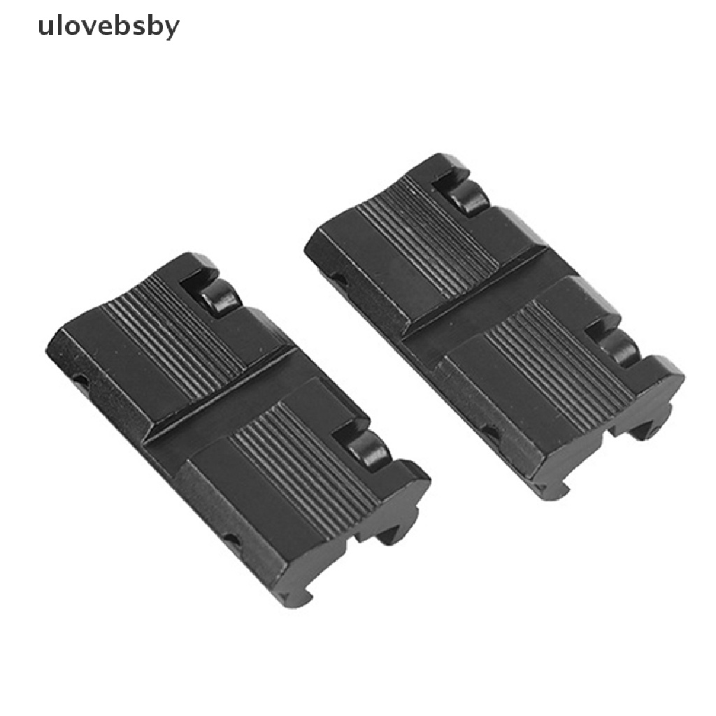 Ulovebsby 2pcs adapter mount base 11mm dovetail 20mm weaver picany rail vn
