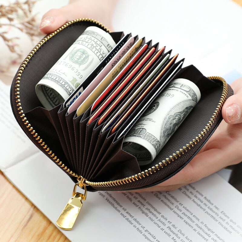 Ví Đựng Thẻ Có Khóa Kéo Thiết Kế Nhỏ Nhắn Xinh Xắn Dành Cho Nữ