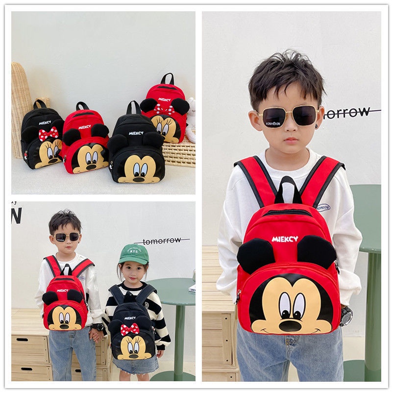 Ba Lô Đi Học Siêu Nhẹ Hình Chuột Mickey Dễ Thương Cho Bé Mẫu Giáo 3-6 Tuổi