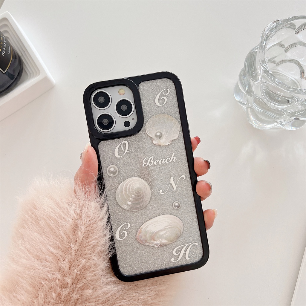 Ốp Điện Thoại Tpu Dẻo Trong Suốt Họa Tiết Biển Đơn Giản Chống Rơi Cho iphone 14 Pro Max 13 12 11