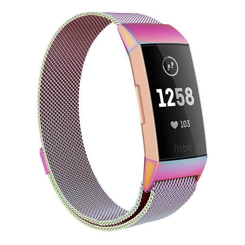 Dây Đeo Inox Milan Cho Đồng Hồ Thông Minh Fitbit Charge 3 4 SE 2