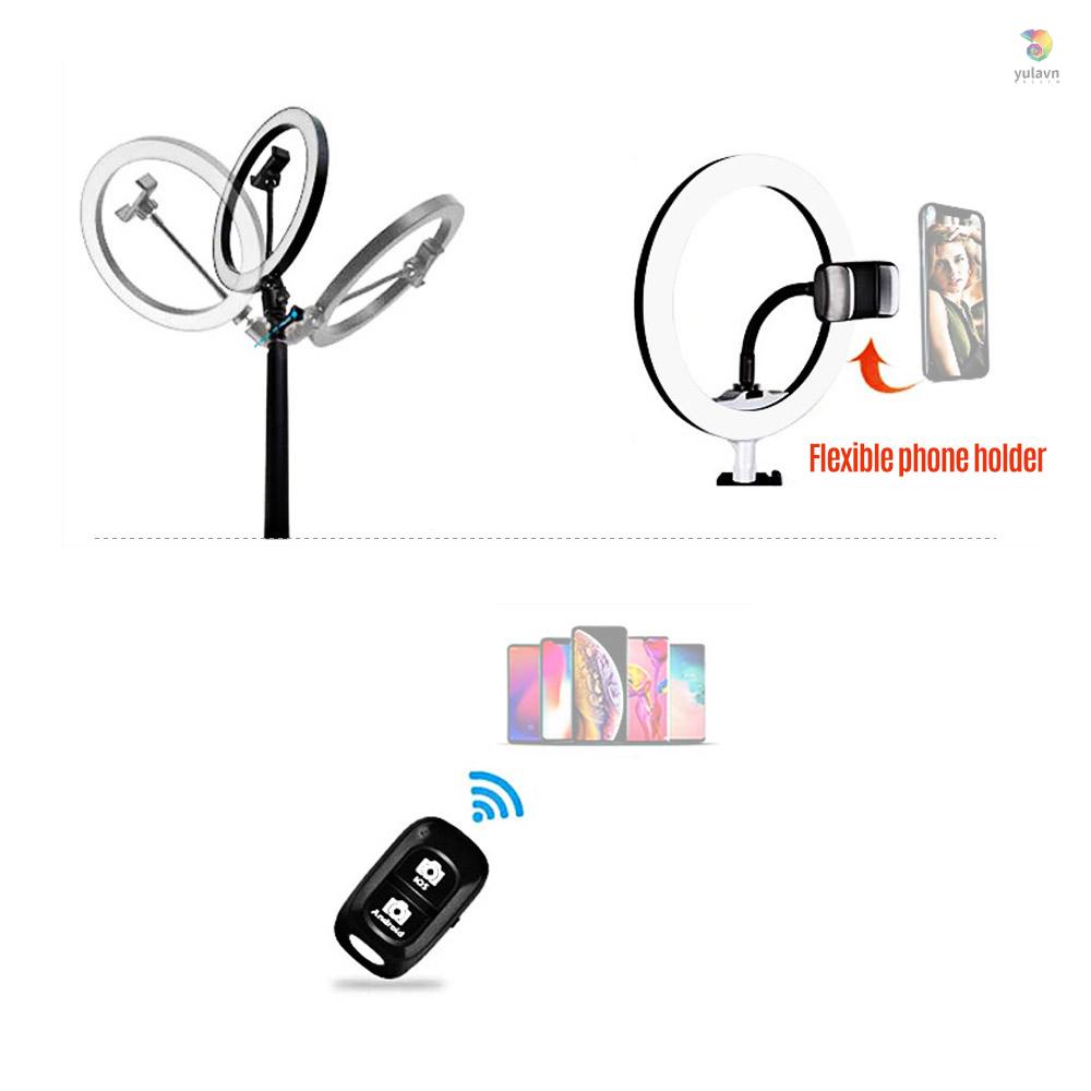 Đèn LED Hình Tròn 10inch / 26cm Gắn Giá Đỡ Ba Chân Hỗ Trợ Chụp Ảnh