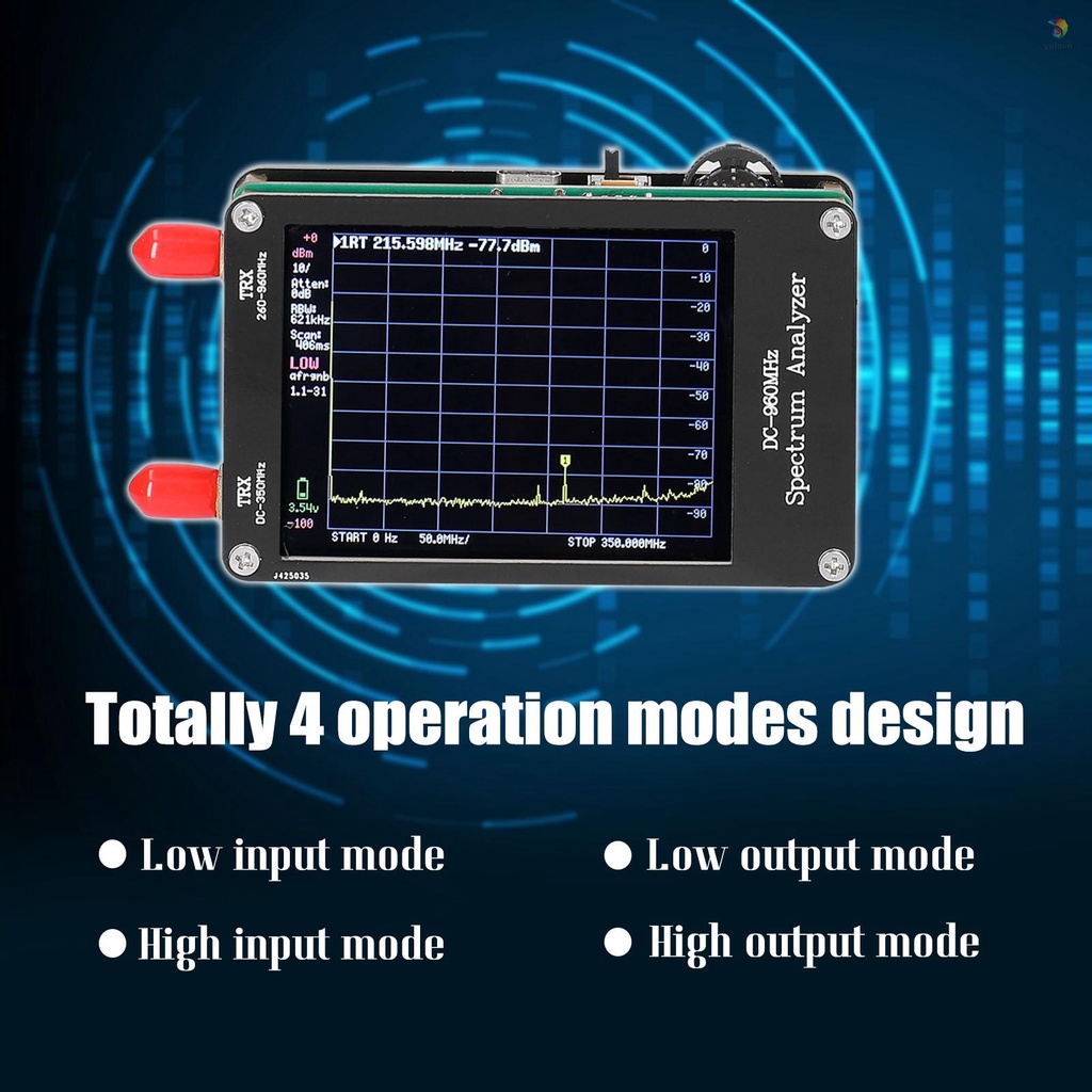 Máy Phân Tích Cầm Tay USB Type-C 2.8inch Có Thể Sạc Lại Với 4 Chế Độ Chiếu Sáng 100KHz-350MHz Và 260-960MHz