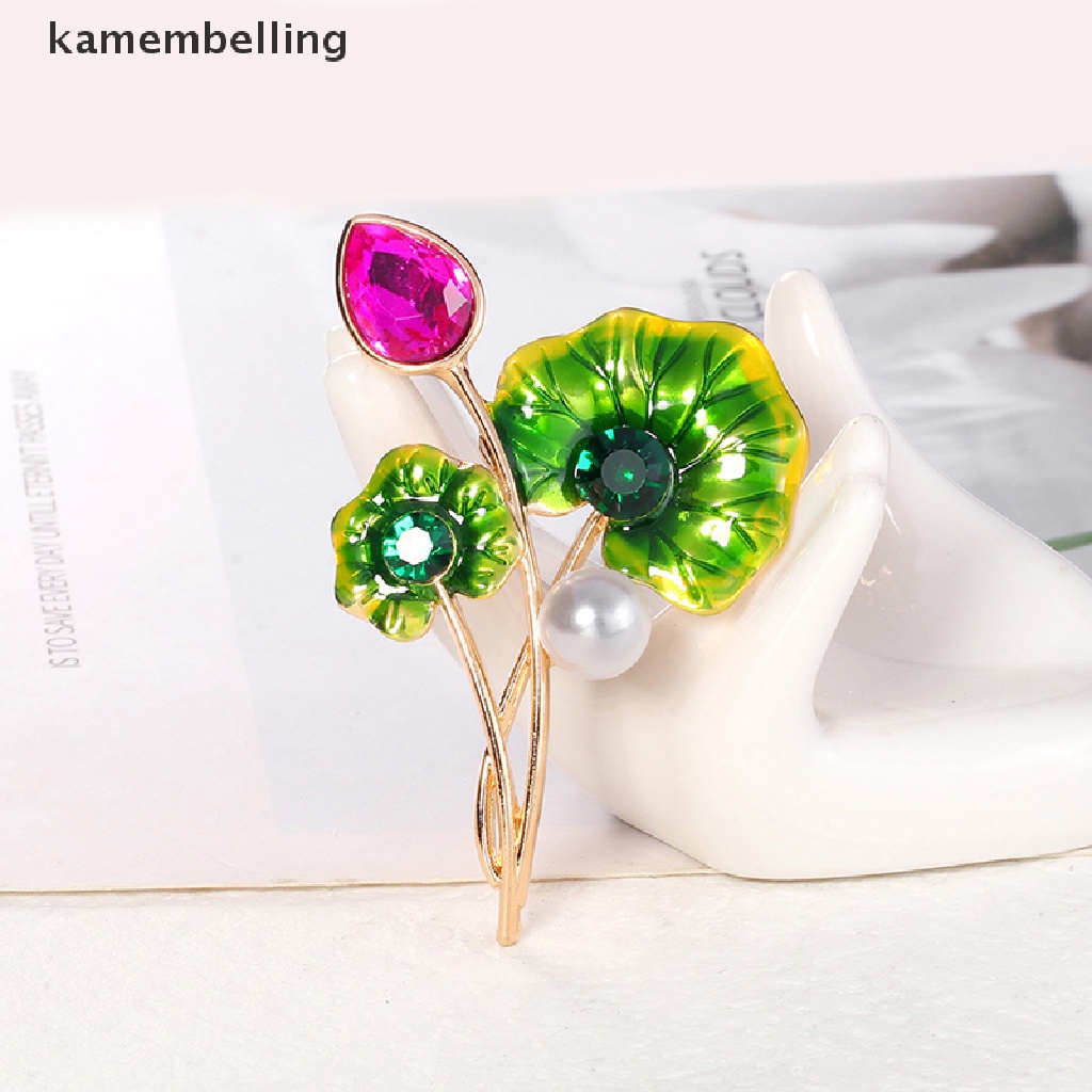 Trâm Cài Áo Hình Hoa Sen Bằng Hợp Kim Phong Cách Vintage Thời Trang