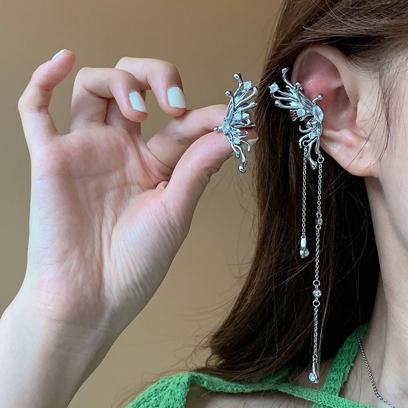 Bông Tai Kim Loại Dạng Lỏng Hình Cánh Bướm Thời Trang 2023 Dành Cho Nữ