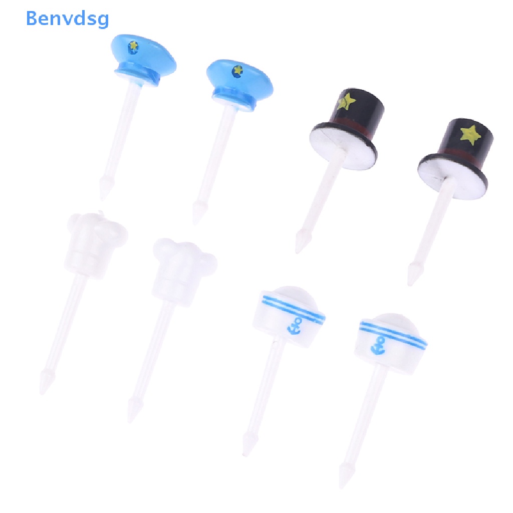 Bộ 8 Nĩa Ăn Trái Cây / Tráng Miệng Mini Bằng Nhựa Họa Tiết Hoạt Hình Cho Bé