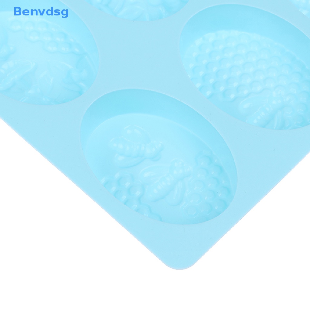 1 Khuôn Làm Bánh / Xà Phòng Handmade 6 Ô Hình Oval Bằng Silicone