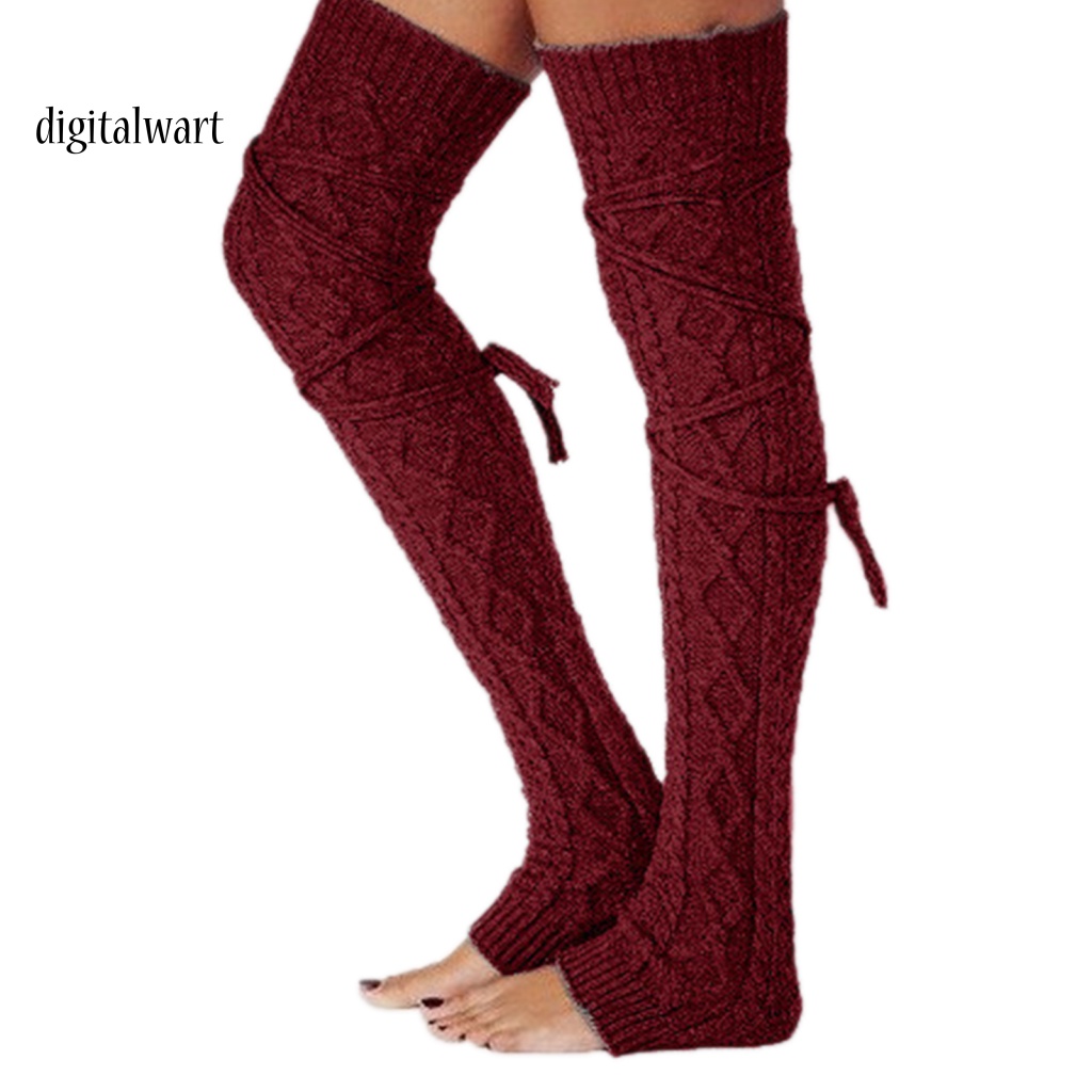 Kỹ Thuật Số| Vớ Len Dài Hở Ngón Giữ Ấm Chân Co Giãn Thời Trang Thu Đông Dành Cho Nữ