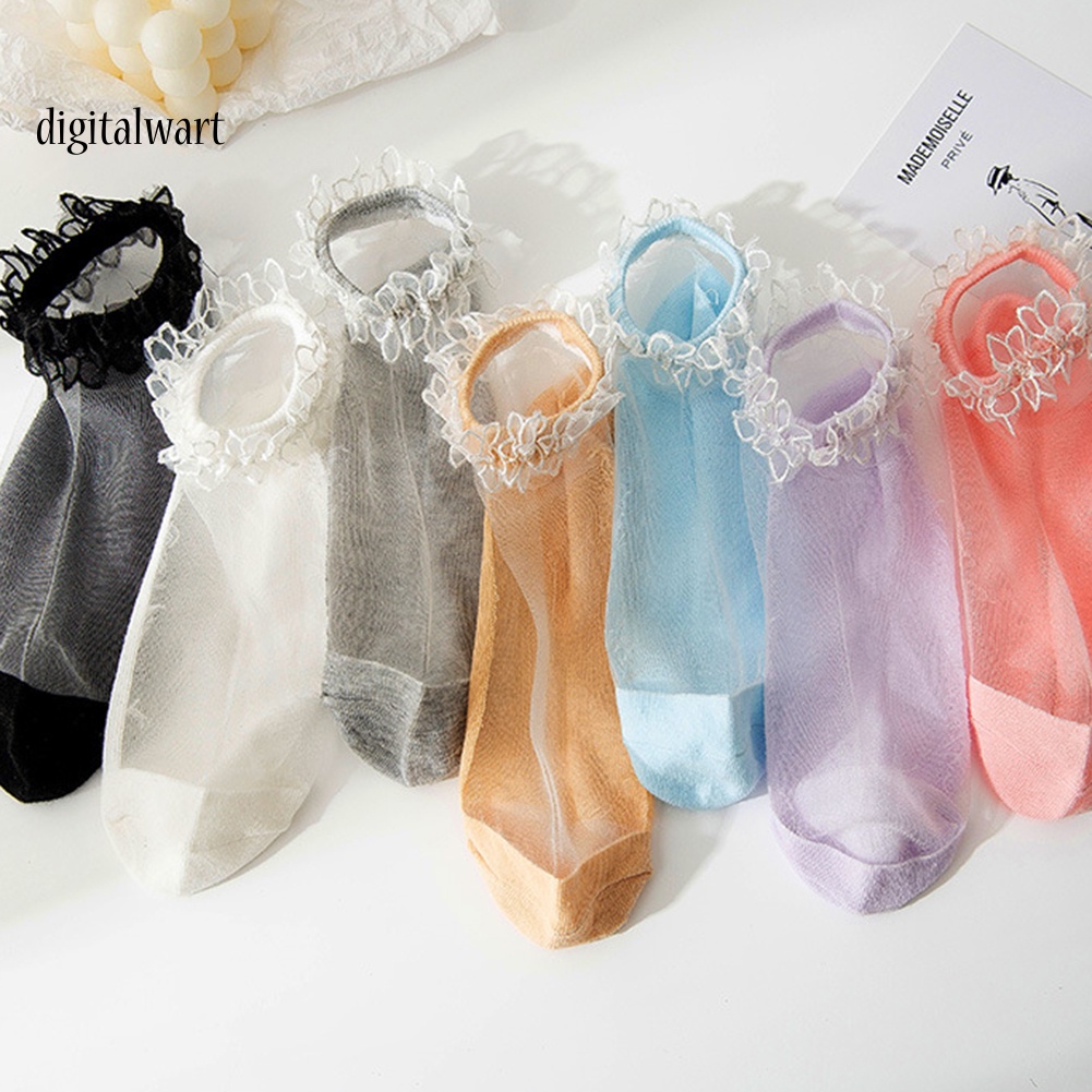 Kỹ Thuật Số| Set 3 Đôi Vớ Trong Suốt Siêu Mỏng Thoáng Khí Cho Nữ